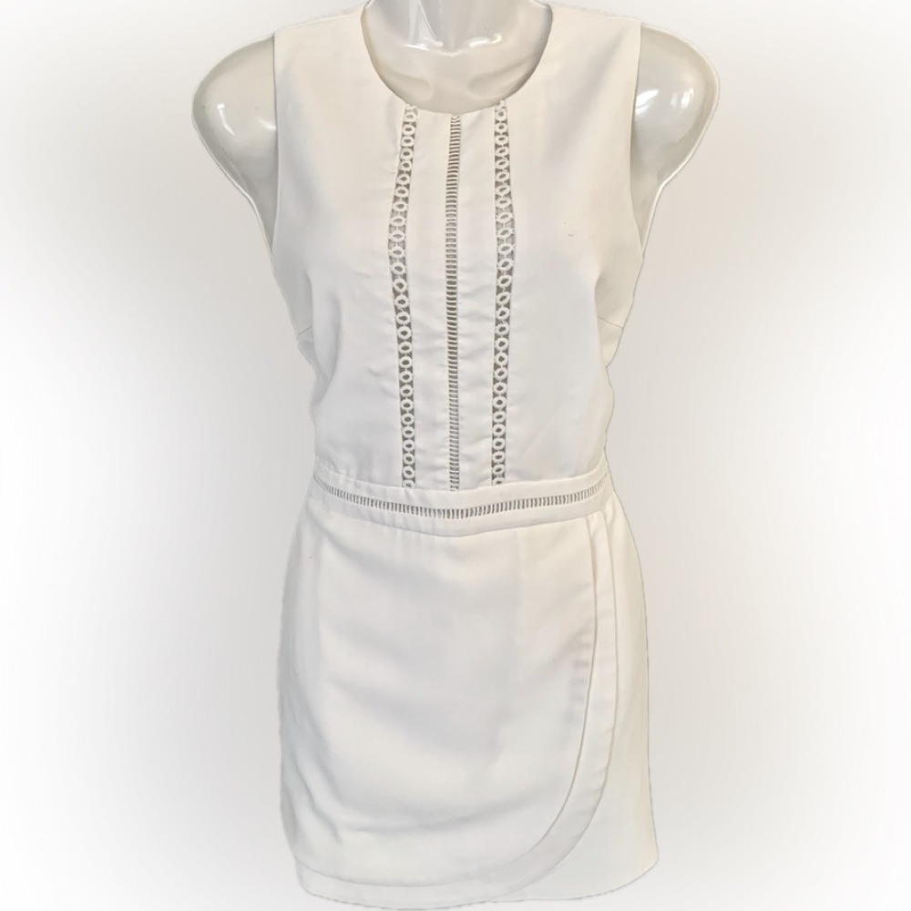 Adelyn Rae White Romper Skort Dress Women’s S Small 4-6 Anthropologie Easter